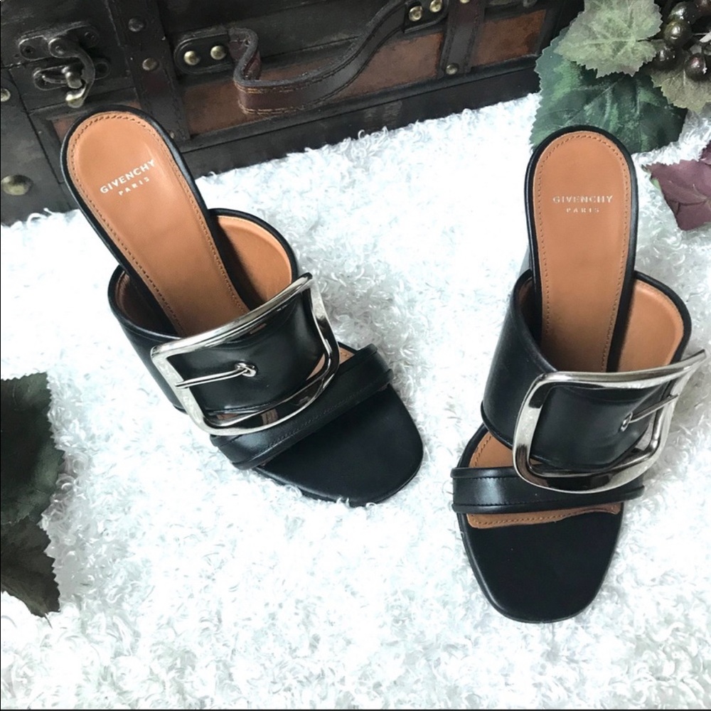 Givenchy Odia Buckle Leather Mule size 36